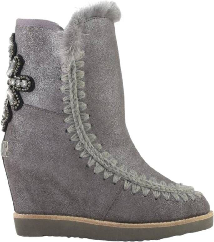 Mou Zilveren Casual Dameslaars Gray Dames