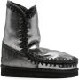 Mou Boots Black Microglitter Double-Face Sheepskin Ankle Boo in zwart - Thumbnail 1