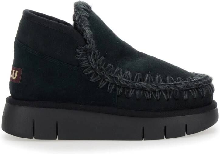 Mou Eskimo Bounce Suède Enkellaars Black Dames