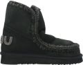 MOU Vachtlaarzen Dames Eskimo 18 Glitter Logo Suède Zwart - Zwart