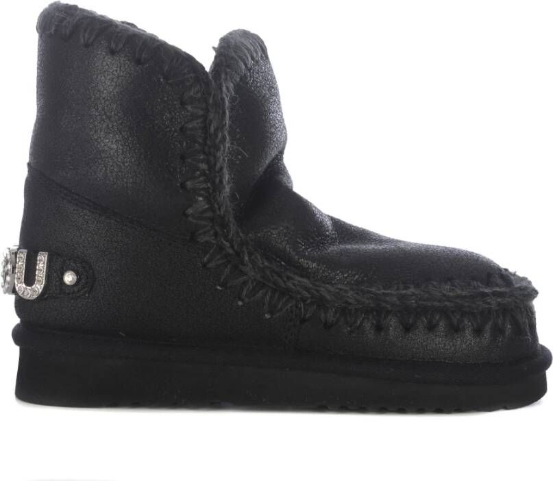 Mou Zwarte Eskimo-laarzen met steendecoraties Black Dames