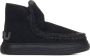 Mou Zwarte platte schoenen met ronde neus en ruwe wollen stiksels Black Dames - Thumbnail 1
