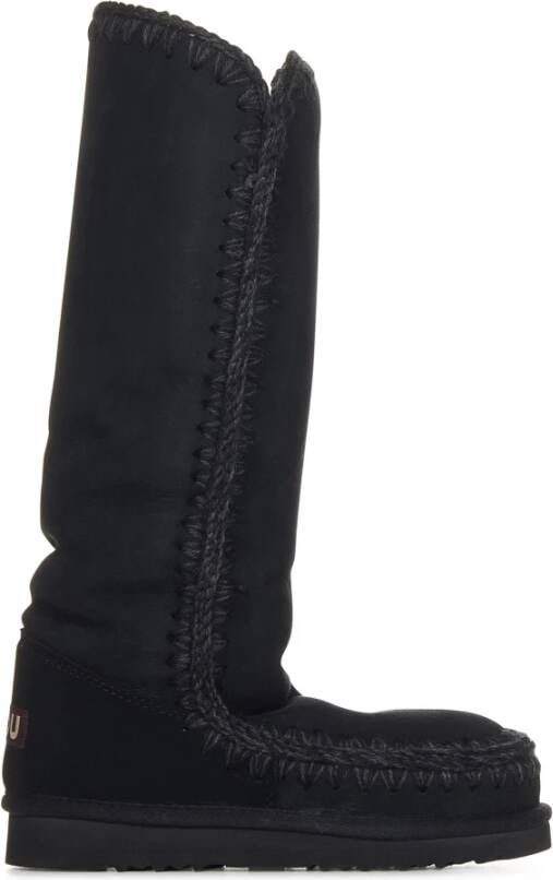 Mou Hoge Eskimo Zwarte Schapenvachtlaarzen Black Dames