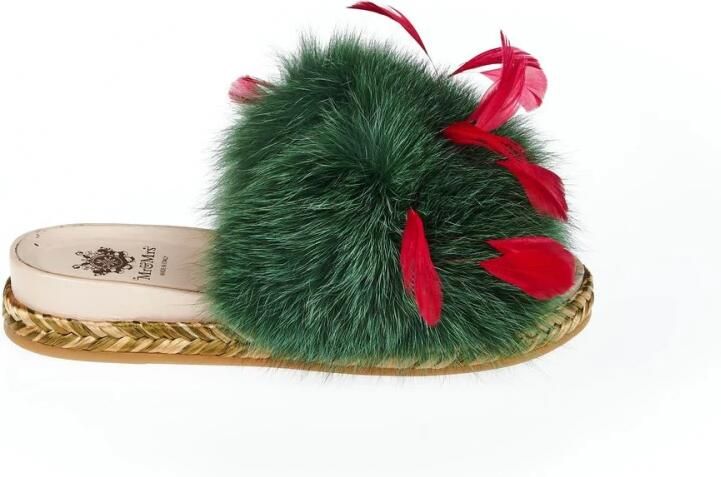 Mr&Mrs Italy Bont en Veer Sandalen Schoenen Green Dames - Foto 3