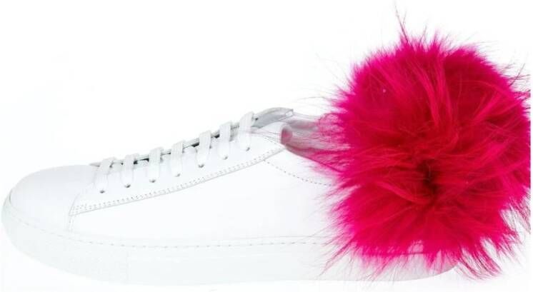 Mr&Mrs Italy Bont Pom Sneakers Contrasterende Hak White Dames