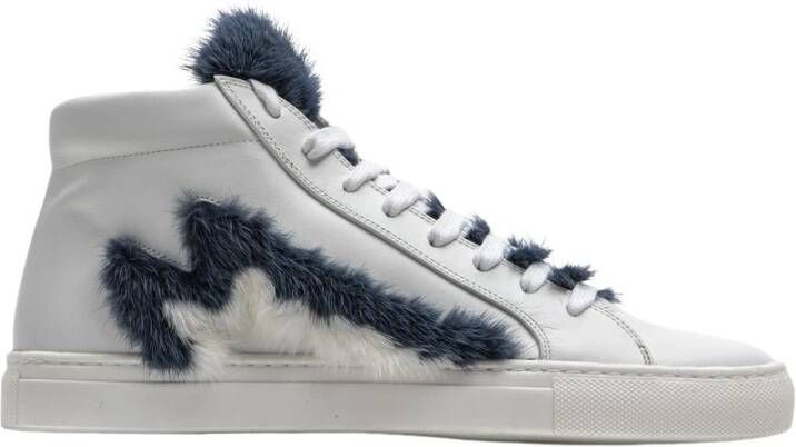 Mr&Mrs Italy Damessneakers met vetersluiting White Dames
