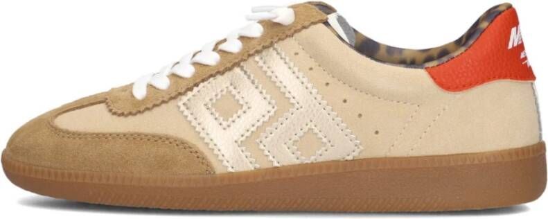 MRP Bruine Lage Sneakers met Ronde Neus