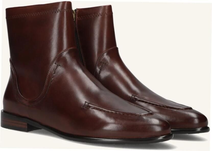 MRP Enkellaarsjes Dames Gg503 Leatherlook Cognac - Foto 4