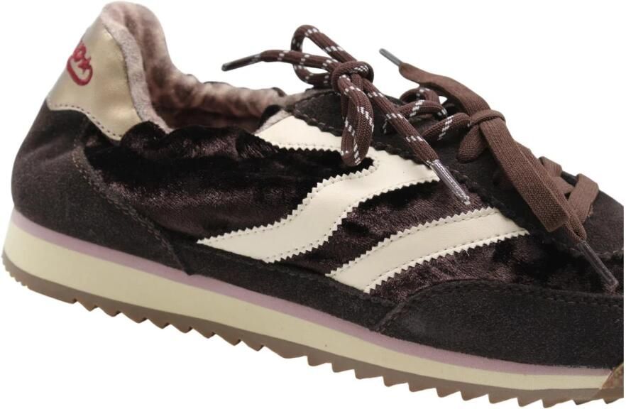 MRP Lage Sneakers Dames Utah Textiel Bruin - Foto 7