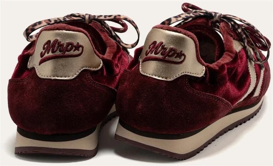 MRP dames sneaker Utah suède en velous rood en beige - Foto 3