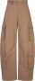 Msgm Bruine Cargo Broek Katoen Boor Beige - Thumbnail 1