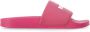 Msgm Fuchsia Rubber Slippers met Logo Relief - Thumbnail 1