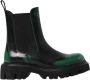 Msgm Groene Leren Chelsea Laarzen Stijlvol - Thumbnail 1