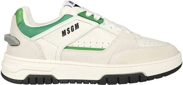 Msgm Lage leren sneakers met ronde neus