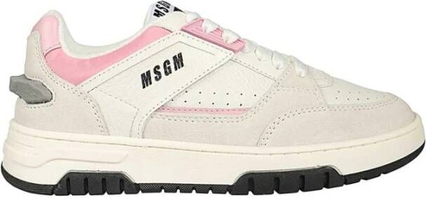 Msgm Lage leren sneakers met ronde neus