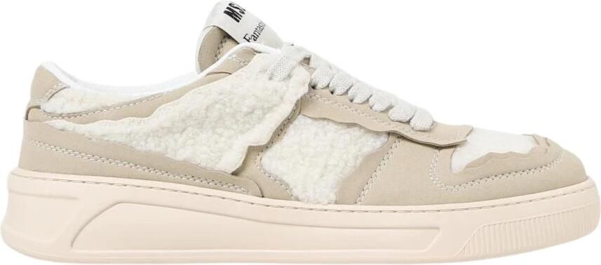 Msgm Shearling Detail Low Top Sneakers - Foto 2