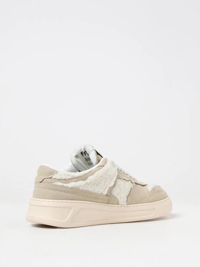 Msgm Shearling Detail Low Top Sneakers