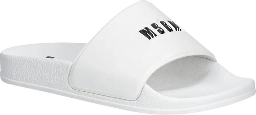 MSGM Logo Platte Zool Slide Sandaal