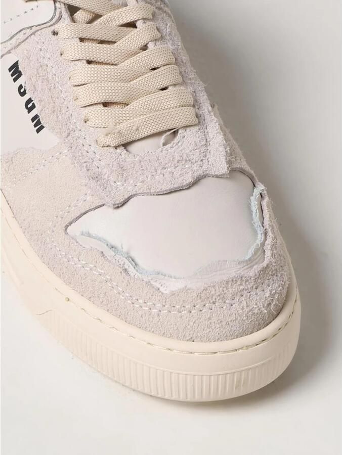 Msgm Low Top Leather Sneakers