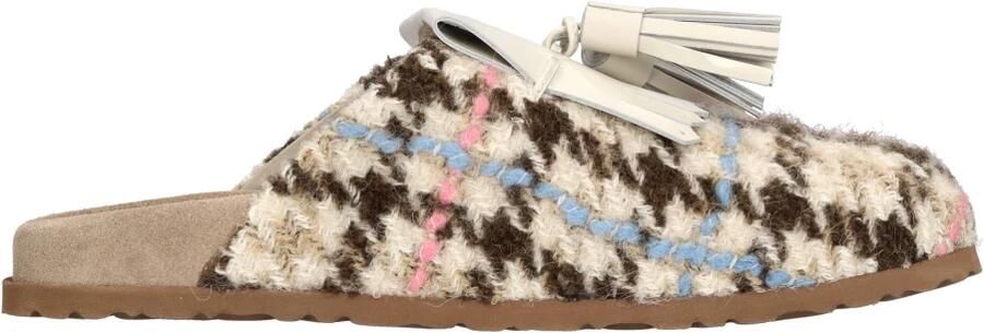 Msgm Geruite Wol Sabot Multicolor Dames - Foto 5