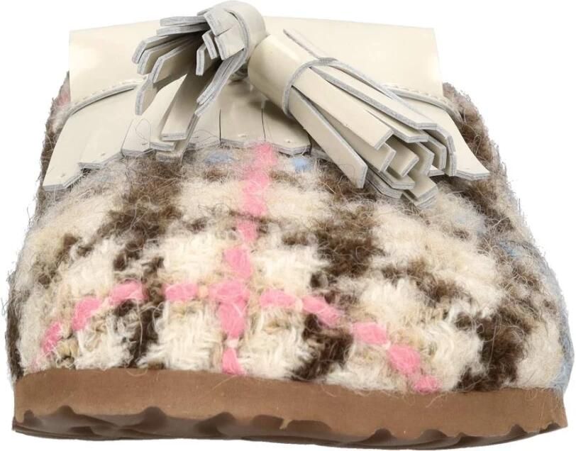 Msgm Geruite Wol Sabot Multicolor Dames - Foto 3