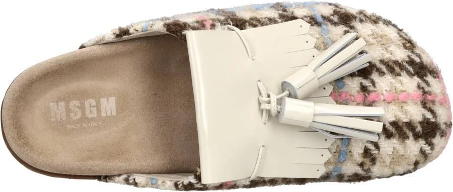 Msgm Geruite Wol Sabot Multicolor Dames - Foto 4