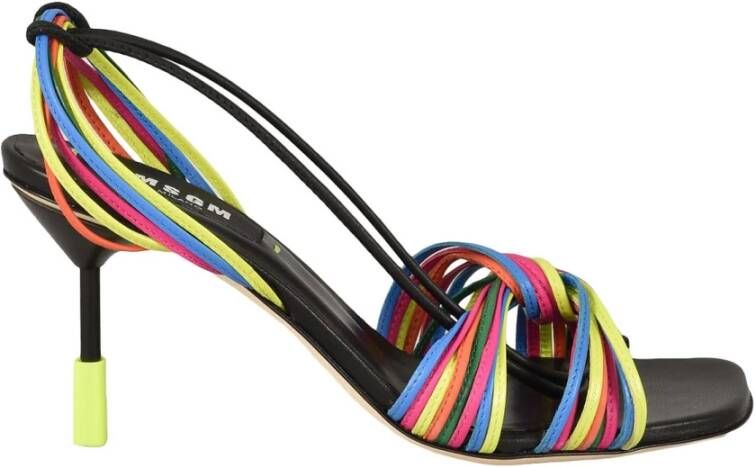Msgm Multicolor Sandalen voor Dames Black Dames