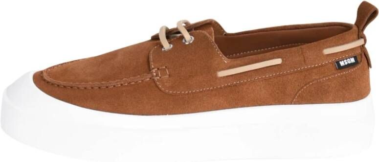 Msgm Suède Loafers met Rubberen Zool
