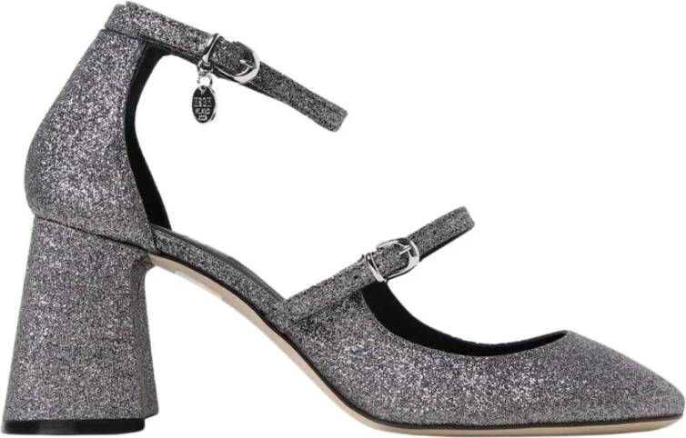Msgm Zilver Glitter Hoge Hak Pumps