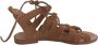 Mtng Casual Kameel Suède Dames Sandalen Brown Dames - Thumbnail 1