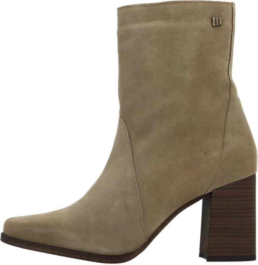 Mtng Heeled Boots Brown Dames