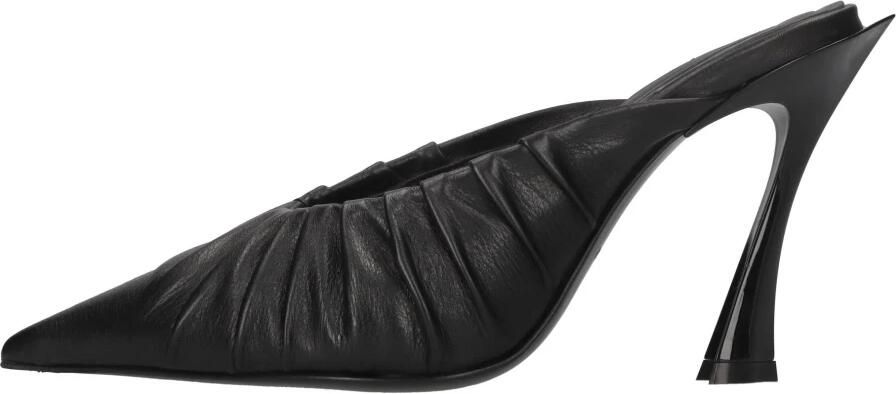 Mugler Gedrapeerde Leren Mules