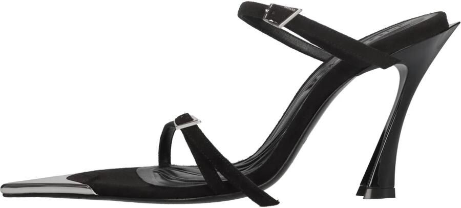 Mugler Strappy Suede Mules