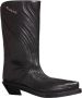 Mugler Puntige Leren Texaanse Laars met Metalen Logo Black Dames - Thumbnail 5