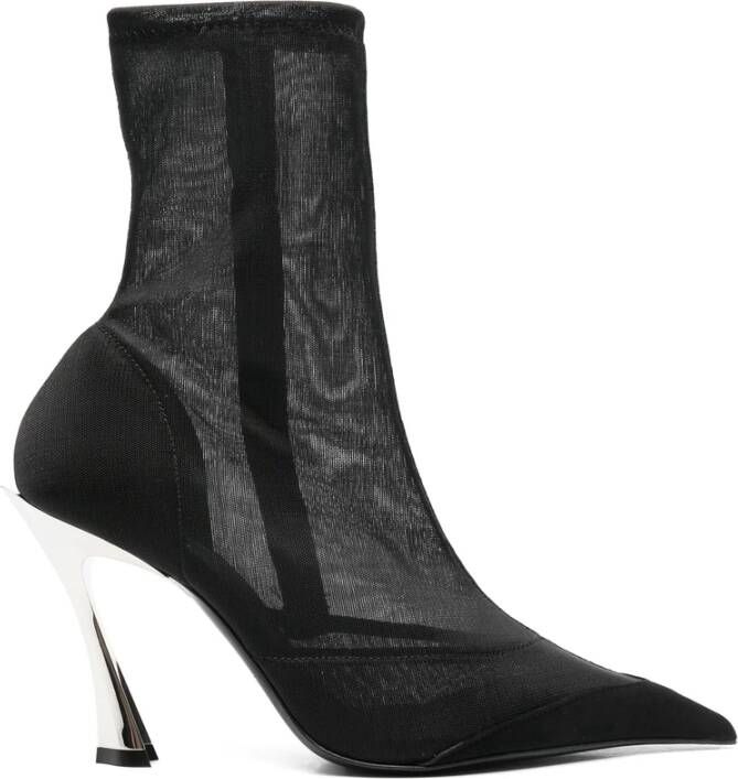 Mugler Zwarte hoge hakken met zijrits