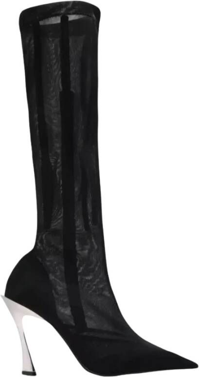 Mugler Zwarte Stiletto Laarzen Knielaars