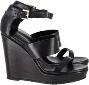 Mulberry Pre-owned Leather sandals Black Dames