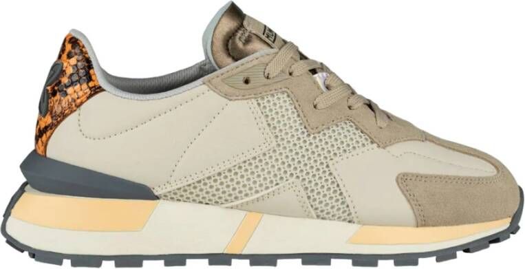 Munich Beige Casual Leren Dames Sneakers Beige Dames