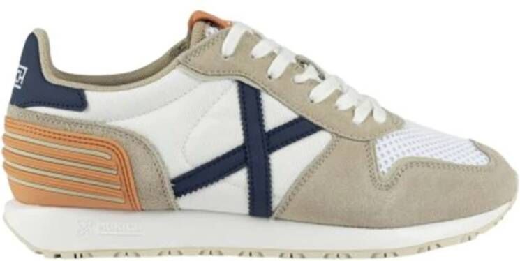 Munich Beige Sportieve Textiel Sneakers met 3cm Rubberen Zool - Foto 2
