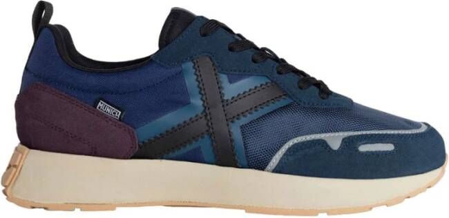 Munich Blauwe Casual Textiel Sneakers voor Heren Blue Heren