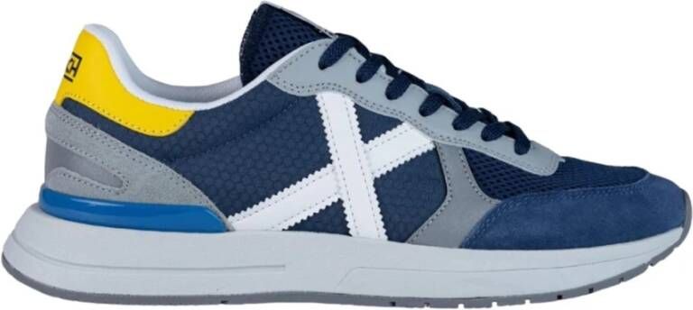 Munich Blauwe Casual Textiel Sneakers oor Heren Multicolor Heren