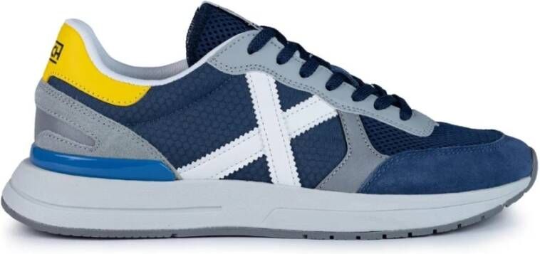 Munich Blauwe Casual Textiel Sneakers oor Heren Multicolor Heren