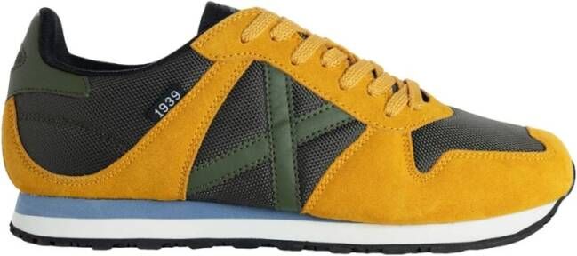 Munich Gele Casual Textiel Sneakers Yellow Heren