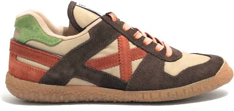 Munich Goal Suede Nylon Beige Brown Sneakers Bruin Heren