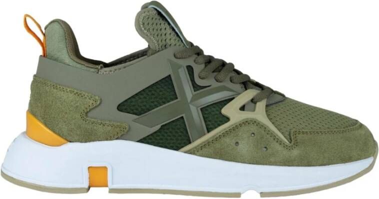 Munich Groene Casual Textiel Sneakers oor Heren Green Heren