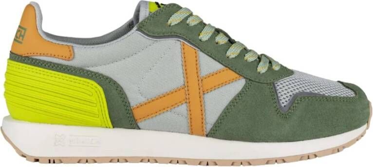 Munich Groene casual textielen sneakers oor heren Multicolor Heren