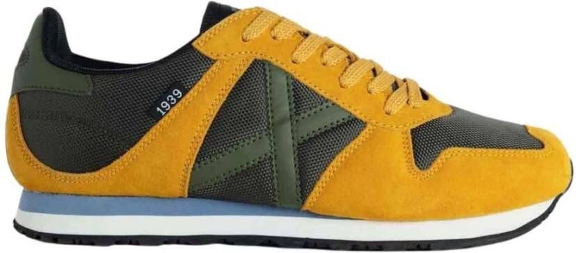 Munich Gele Casual Textiel Sneakers Yellow Heren