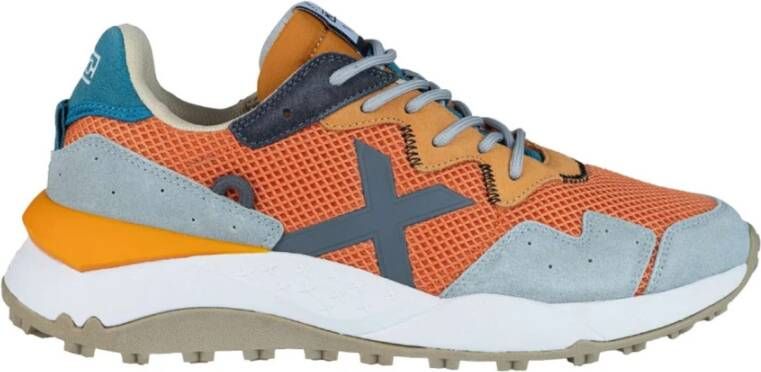 Munich Oranje Casual Textiel Sneakers oor Heren Multicolor Heren