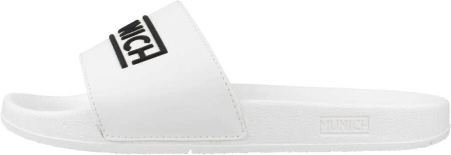 Munich Platte Slider D Logo Wit White Heren