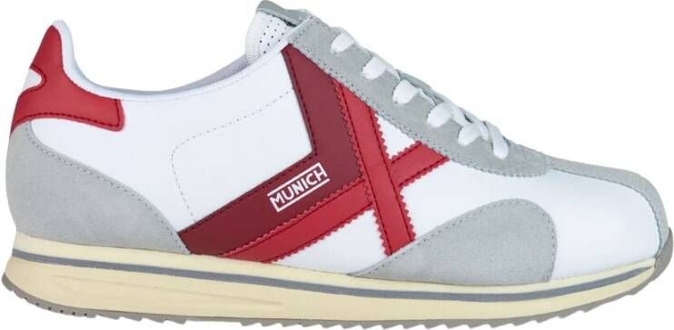 Munich Casual Witte Textiel Sneakers oor Heren Multicolor Heren